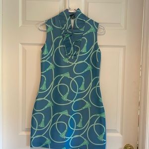 Devin Baer silk tassel print dress